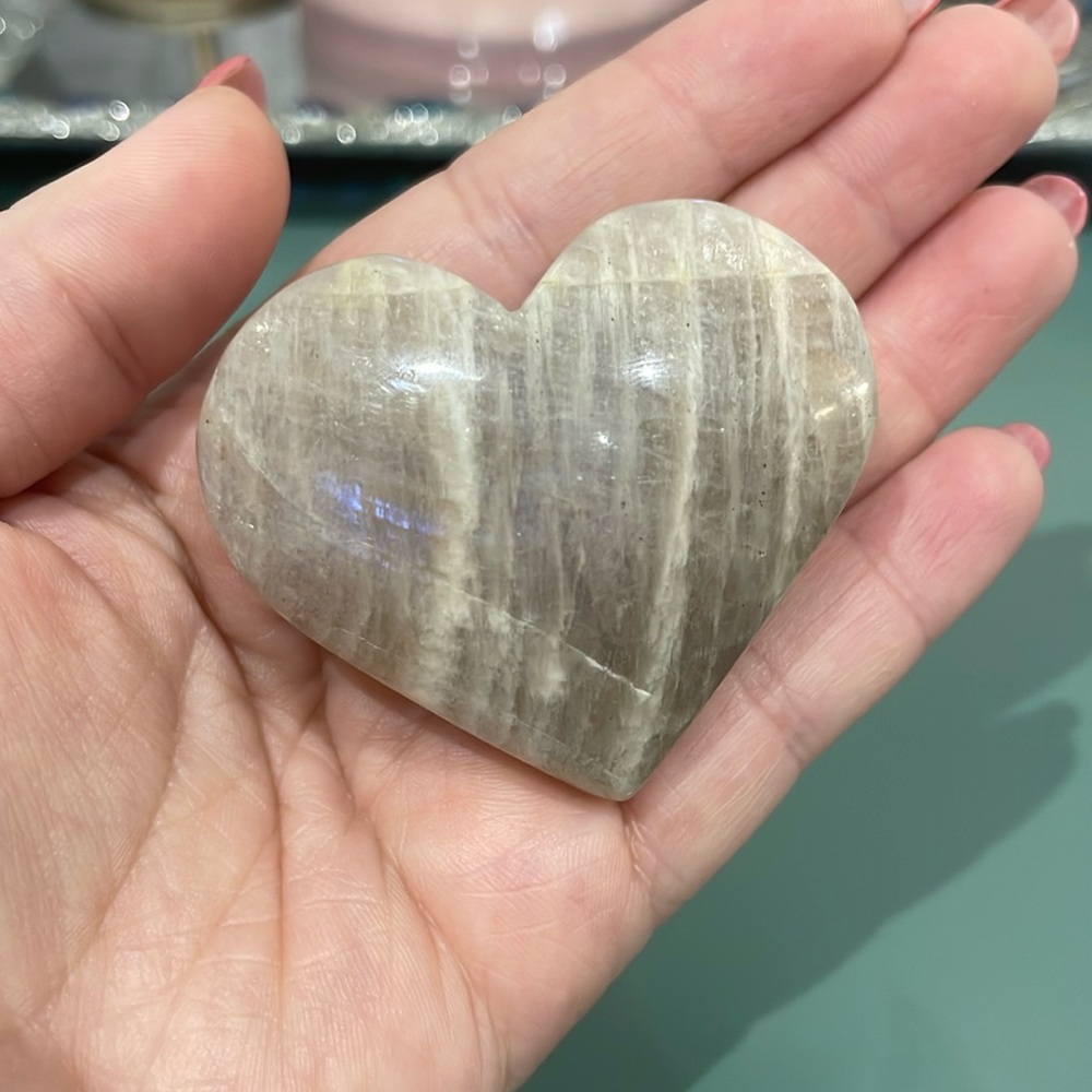 Moonstone Crystal Heart